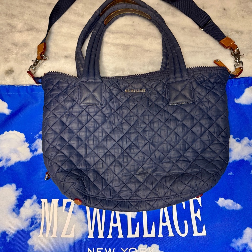 MZ Wallace Blue Quilted Women's Bag
